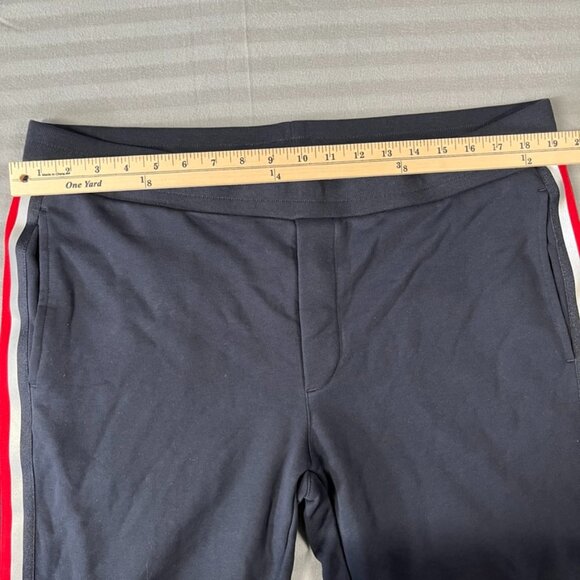 Moncler Pants Mens 2XL Navy Blue Tricolor Stripe Athletic Jogger Pantalone XXL - Picture 3 of 13